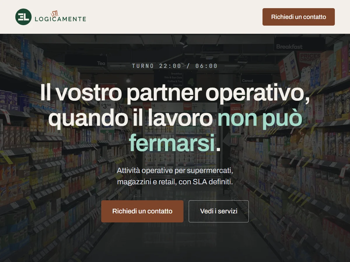 Grafica della home page di 3L